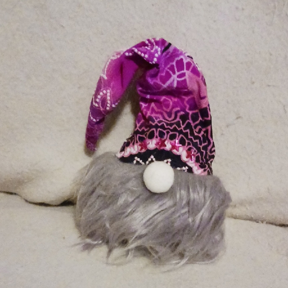 Purple and Gray Gnome Decor